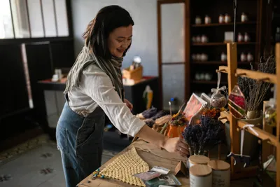 Tiff Piko, coordinator of maker markets for Ohio Winding Road in Shawnee, OH on December 21, 2023. Tiff Piko is a designer, educator, and farmer in Appalachia Ohio.  In 2019 she became the first woman to run for mayor in her hometown of Lancaster, Ohio. Running a zero-dollar grassroots campaign designed to get more people involved in local politics.